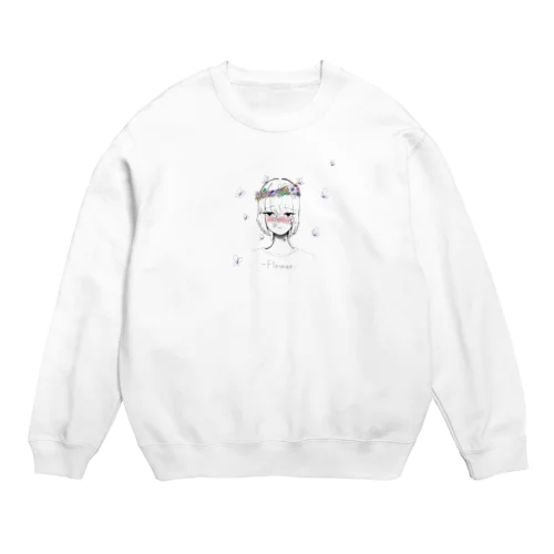 flower Crew Neck Sweatshirt