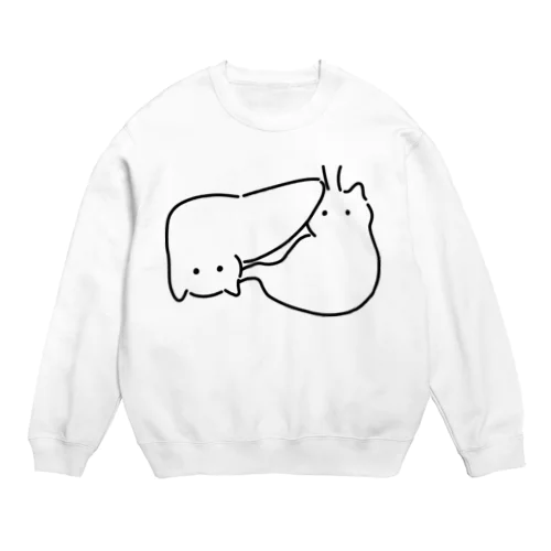 肝臓胃猫 Crew Neck Sweatshirt