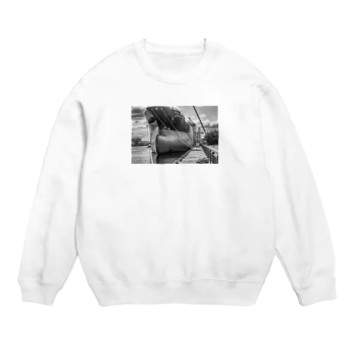 建造中の大型船 Crew Neck Sweatshirt