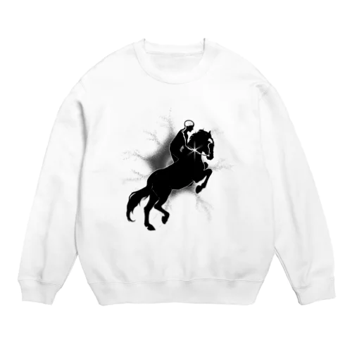 「人馬一体」ニューロン背景バージョン Crew Neck Sweatshirt