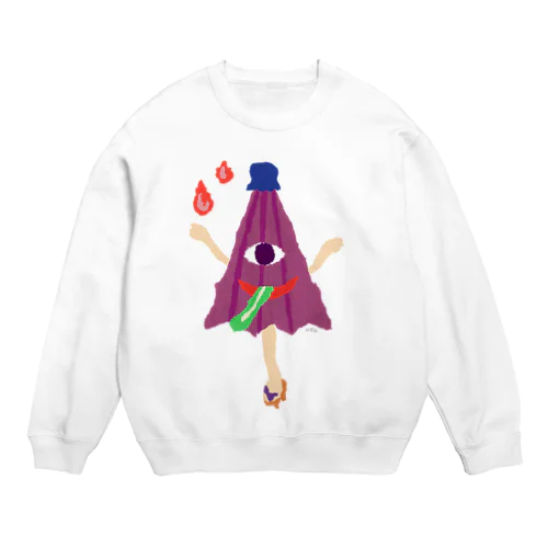 おばけスウェット＜でっかい傘おばけ＞ Crew Neck Sweatshirt