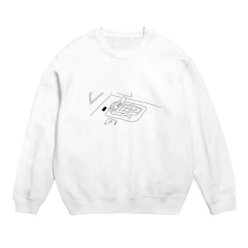 居眠りザル Crew Neck Sweatshirt