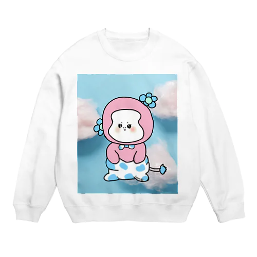 牛さんマルメロ Crew Neck Sweatshirt