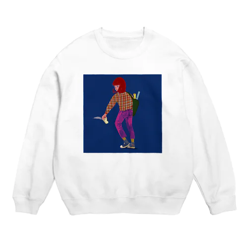 引き算苦手な女の子 Crew Neck Sweatshirt