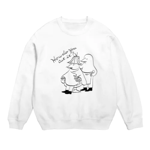 帽子脱いでよ～ Crew Neck Sweatshirt