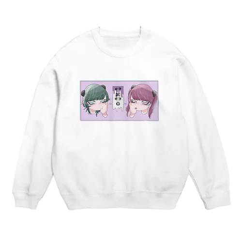 パンダの双子 Crew Neck Sweatshirt