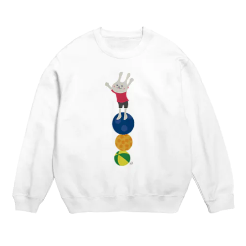 玉乗りうさぎ Crew Neck Sweatshirt