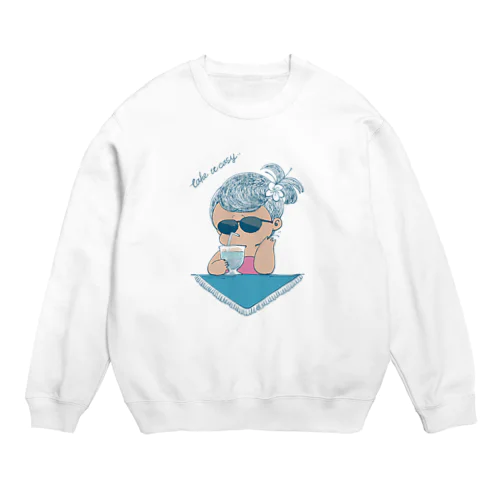 MINI BANANA サングラスの女の子 Crew Neck Sweatshirt