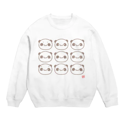 ぱんちゃん9ふぇいす Crew Neck Sweatshirt