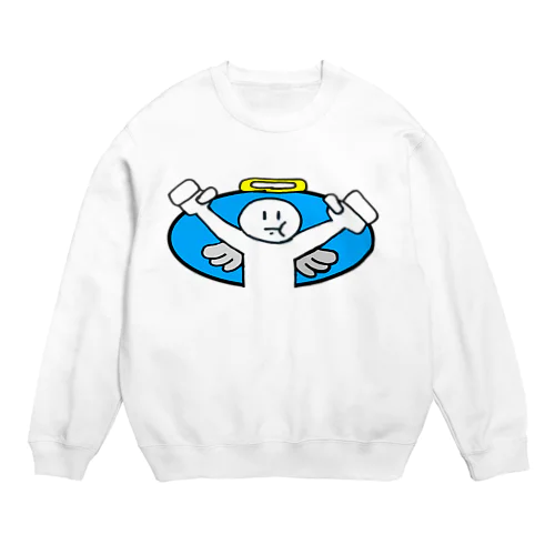 天使くん黒枠 Crew Neck Sweatshirt