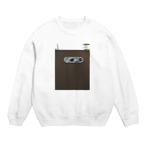 覗きねこ Crew Neck Sweatshirt