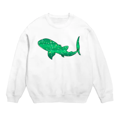 ジンベエザメ 夏の星座 緑 Crew Neck Sweatshirt