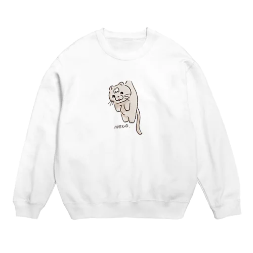 つられ猫トム Crew Neck Sweatshirt