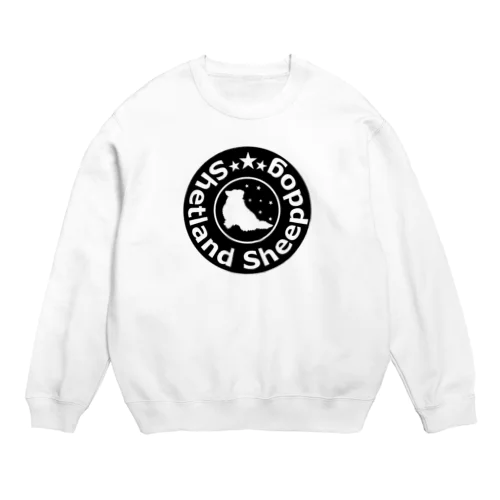 お座りシェルティ【ロゴ風】 Crew Neck Sweatshirt