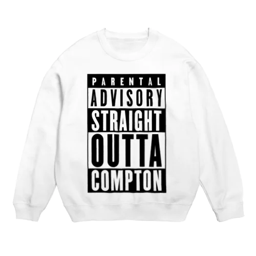 PARENTAL ADVISORY STRAIGHT OUTTA COMPTON-ペアレンタル・アドバイザリー・ストレイト・アウタ・コンプトン- ボックスロゴTシャツ Crew Neck Sweatshirt