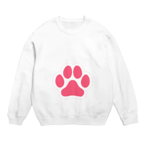 ピンク肉球 Crew Neck Sweatshirt