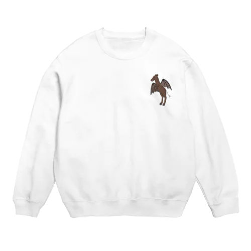 未確認生物　ジャージーデビル（ワンポイント） Crew Neck Sweatshirt