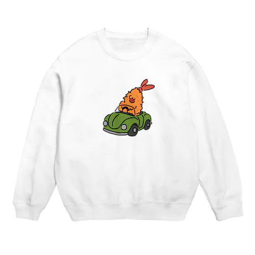 運転を覚えたエビフライ Crew Neck Sweatshirt