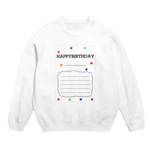 誕生日メッセージカード Crew Neck Sweatshirt