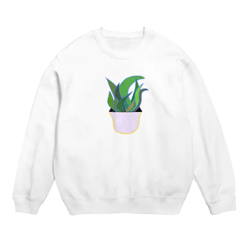 サンスベリアの鉢植え Crew Neck Sweatshirt