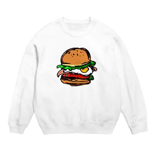 ハンバーガー Crew Neck Sweatshirt