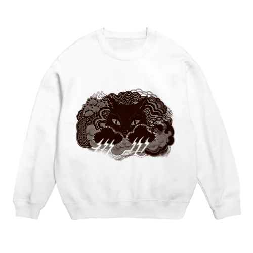 爪が稲妻　灰色 Crew Neck Sweatshirt