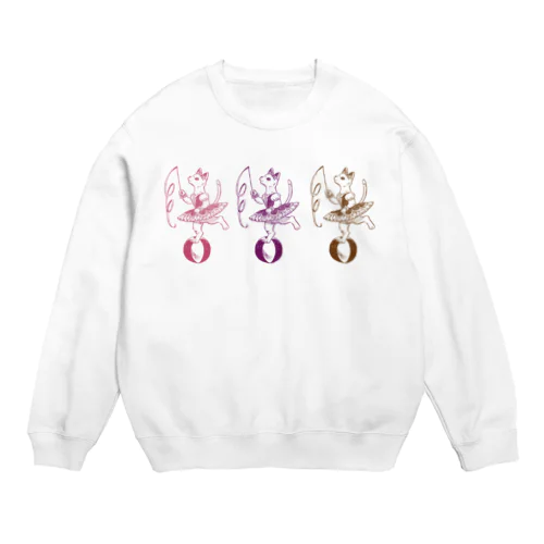 Cat and ball Crew Neck Sweatshirt