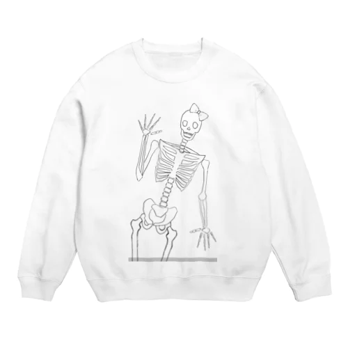 骸骨のベリアちゃんグッズ Crew Neck Sweatshirt