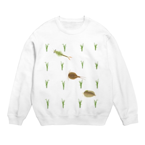 田んぼのエビ Crew Neck Sweatshirt