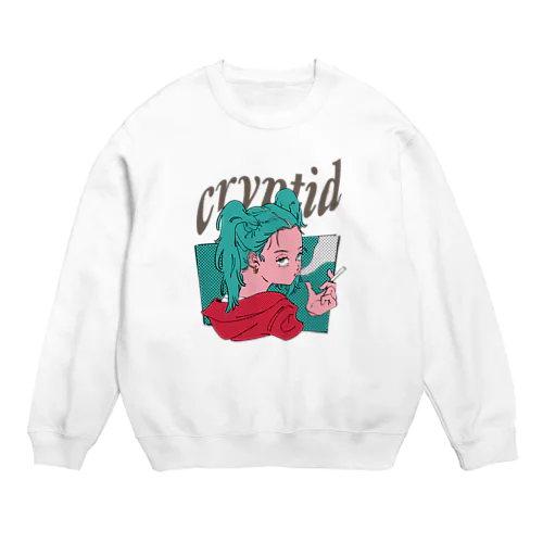 cryptid smoke girl Crew Neck Sweatshirt