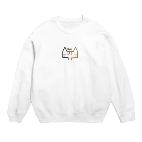 The Bye Cat  Crew Neck Sweatshirt