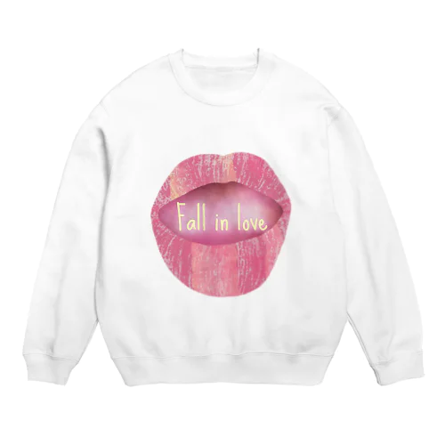 Lips💋 foll in love Crew Neck Sweatshirt