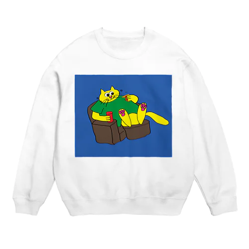 ピザ猫 Crew Neck Sweatshirt