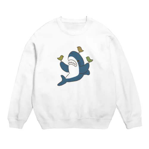 ことりとサメ Crew Neck Sweatshirt