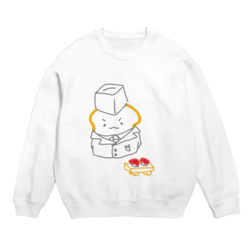 職パン-おすしや- Crew Neck Sweatshirt