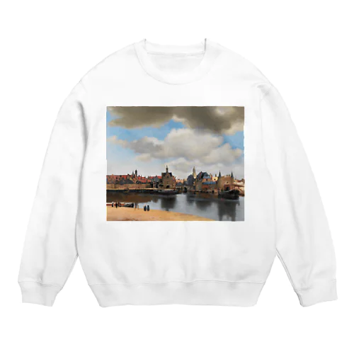 フェルメール / 『デルフト眺望』1660年-61年 Crew Neck Sweatshirt