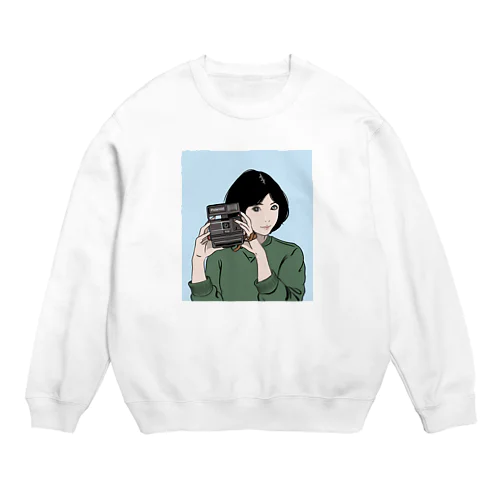 ポラロイドの彼女 Crew Neck Sweatshirt