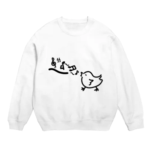 音符とぴよちゃん Crew Neck Sweatshirt