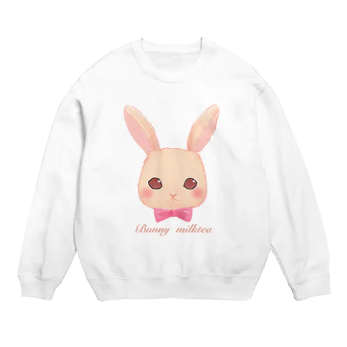 Bunny milktea(ピンクリボン) Crew Neck Sweatshirt