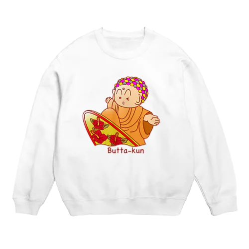 surf Butta-kun(orange) Crew Neck Sweatshirt