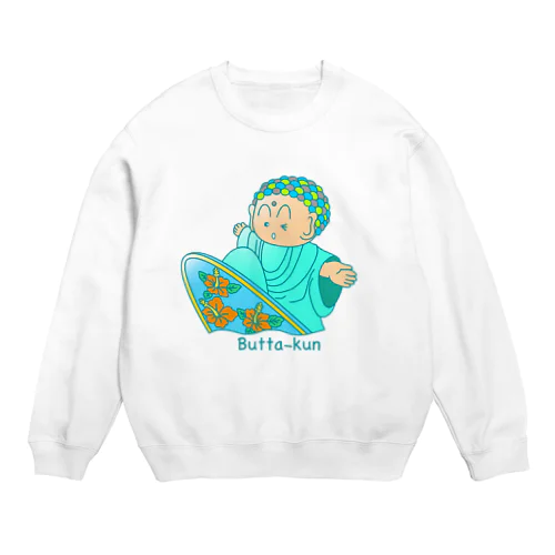 surf Butta-kun(green) Crew Neck Sweatshirt