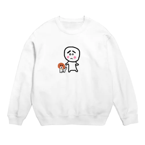 ぴえまる♡散歩してます Crew Neck Sweatshirt