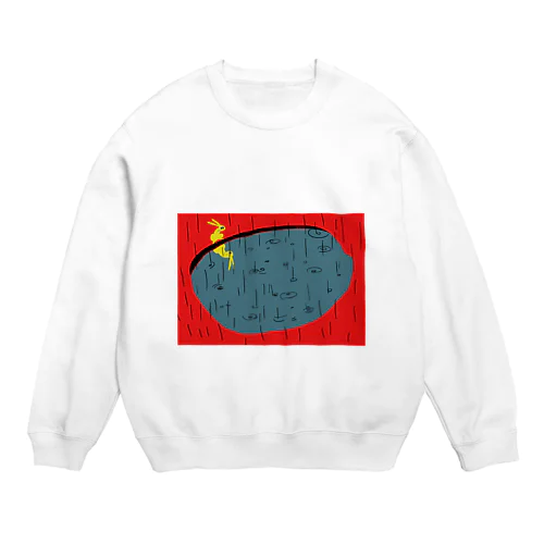 雨のうさぎ Crew Neck Sweatshirt