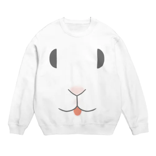 うさぎの顔 Crew Neck Sweatshirt