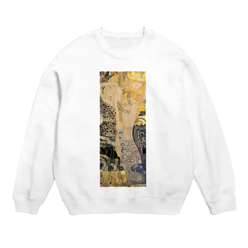 グスタフ・クリムト（Gustav Klimt） / 『水蛇I』（1904年 - 1907年） Crew Neck Sweatshirt