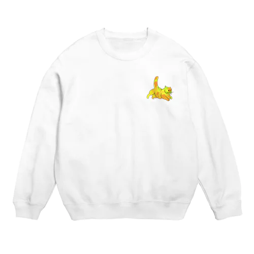 夜に急ぐ猫（単体） Crew Neck Sweatshirt