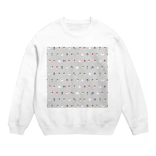 ちみまめ文鳥ちゃん【まめるりはことり】 Crew Neck Sweatshirt