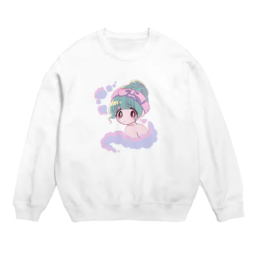 泡風呂女子 Crew Neck Sweatshirt