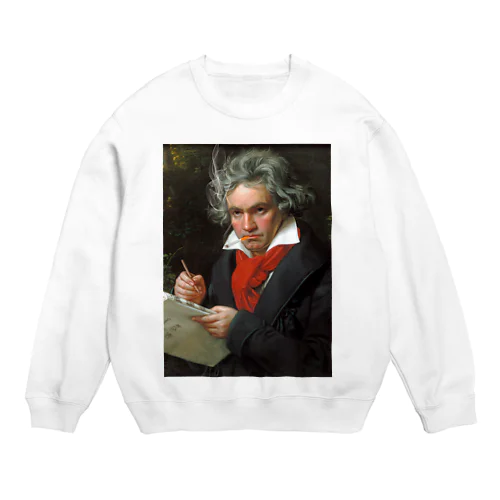 くわえタバコの男性 咥えタバコの男性-Beethoven ベートーヴェン- Crew Neck Sweatshirt