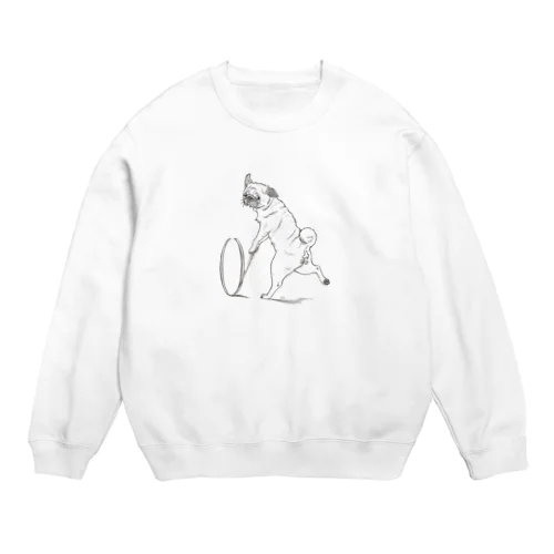 パグの輪回し～フォーン Crew Neck Sweatshirt